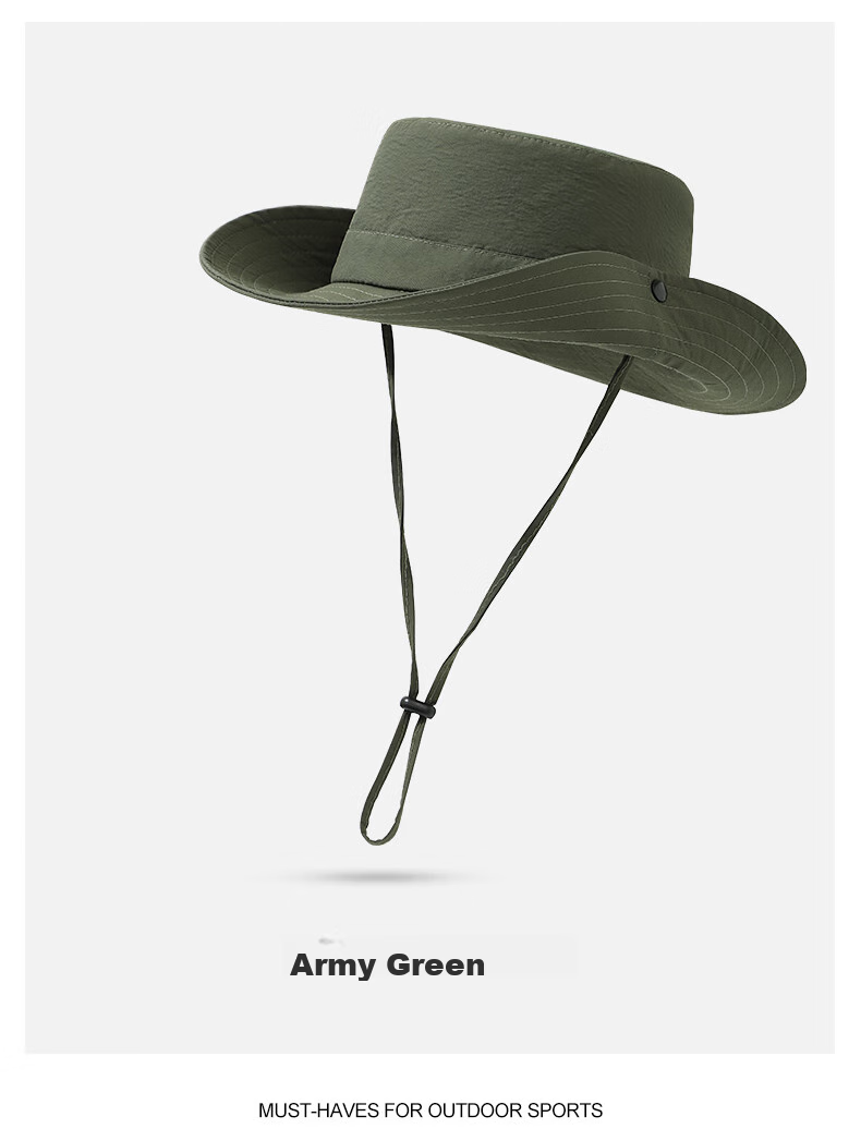 Pike Fishing Hat for Men And Women, Summer Lightweight Large Size Sun Protection Face-Covering Wide Brim Hat, Dark Gray 12