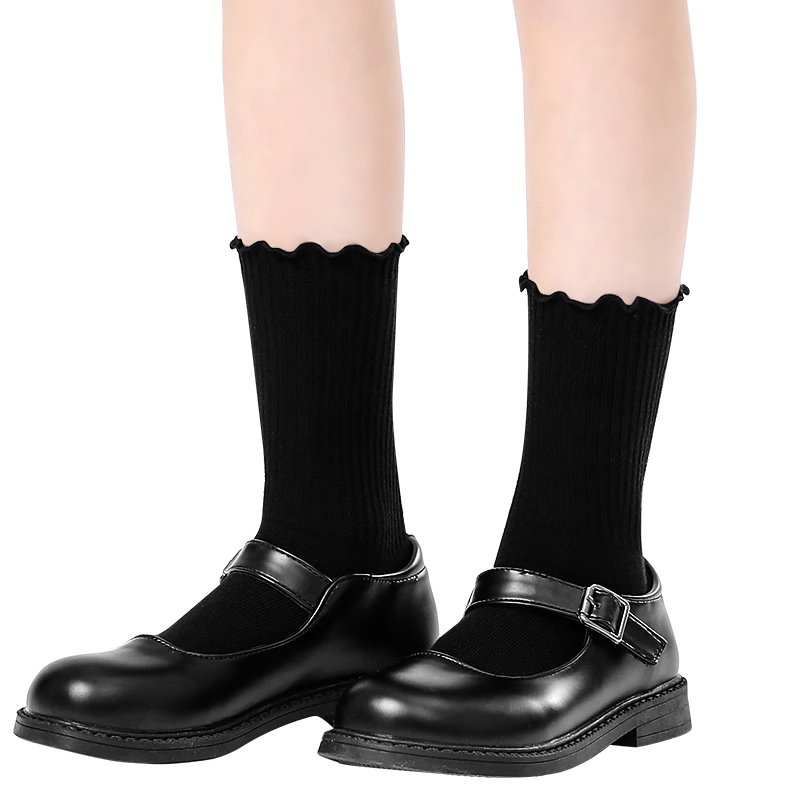 Barbie Girls' Socks, Children's Mid-Calf Socks, Spring And Autumn Cotton Socks for Girls, Short Socks, Princess Socks, Summer Ruffled Edge Slouch Socks