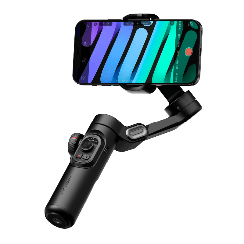 Aochuan SMART XE Standard Smartphone Stabilizer, AI Follow Focus Gesture Anti-Shake, Compact Portable Foldable Vlog Gadget, Smart Handheld Gimbal for Live Streaming