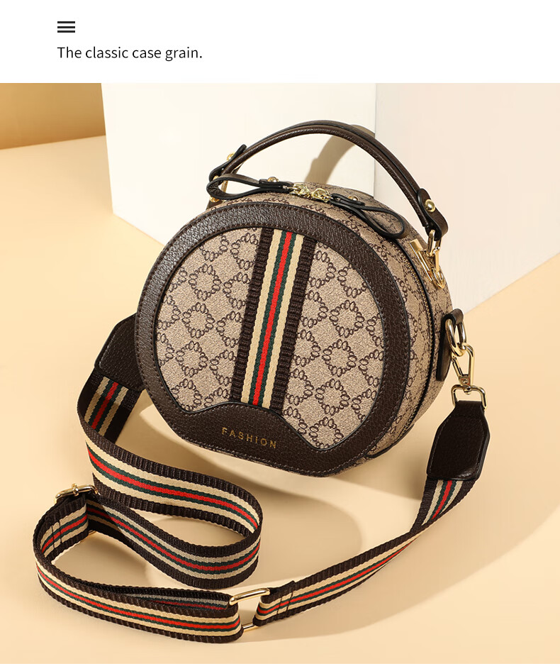 Aiqinghai Handbag, Women's Small Round Bag, Phone Pouch, Crossbody Shoulder Bag, Light Luxury Brand, Birthday And Mother's Day Gift, Practical Present for Mom 16