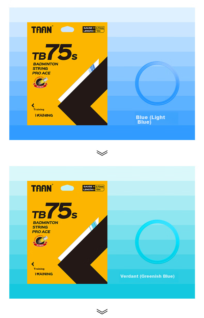 Taan Badminton Racket String, for Competition Training, Durable High-Elasticity Speed Type TB75S, Orange Color, 3-Pack 10