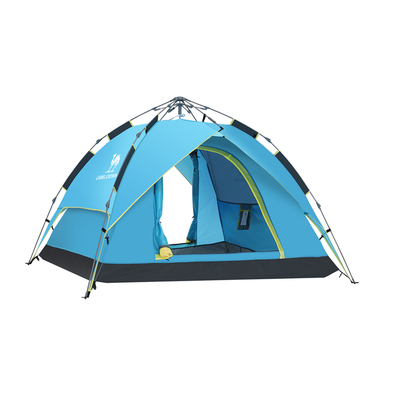 CAMEL Outdoor Hydraulic Tent, Thickened Portable Fully Automatic Camping Tent, Rainproof Picnic Equipment, Blue