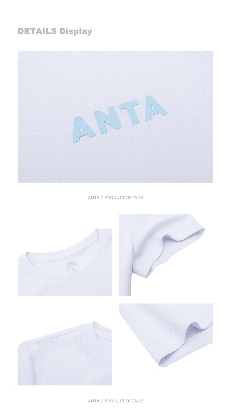 Anta Quick-Dry Sports Set | Women's Summer New Breathable Short Sleeve and Shorts Badminton Two-Piece Set with Anti-Exposure Design 53