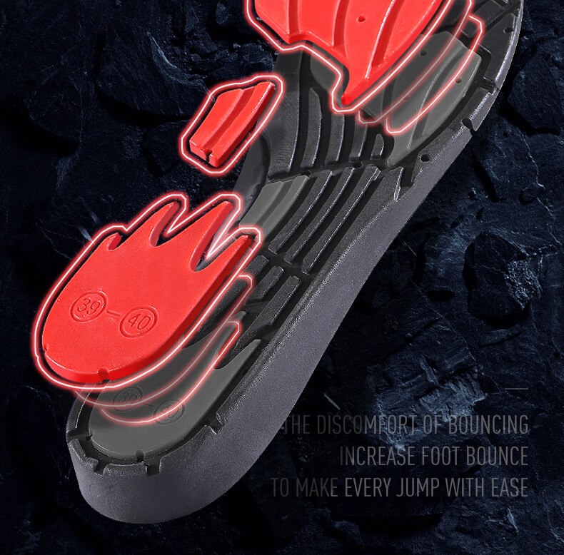 Nanjiren 2 Pairs Shock-Absorbing Sports Insoles for Men, Arch Support, Breathable, Sweat-Wicking, Elastic Basketball Insoles for Women, Black, Size 41-42 6