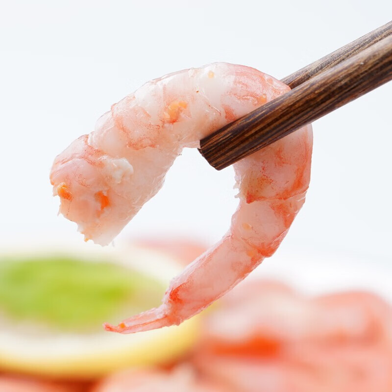 仁豪水产带籽熟冻北极甜虾净重3斤（MSC认证）90/130 解冻即食 家庭聚餐