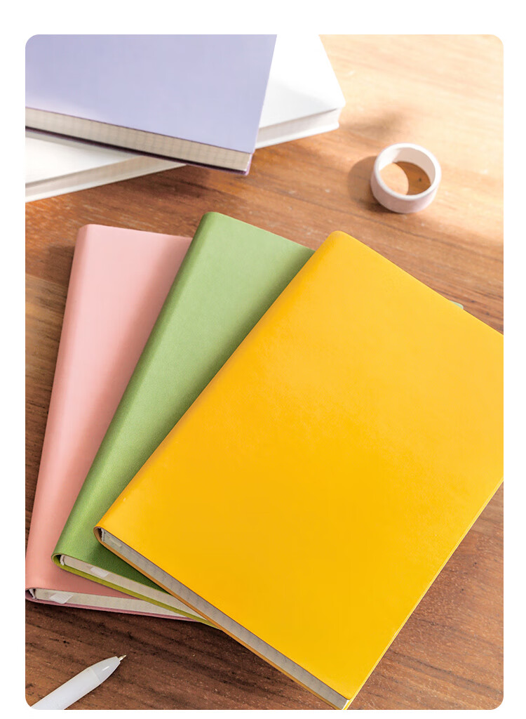 Sannianerban Luckyday Leather Cover Strap Notebook, Thick Journal, Meeting Record Book, Planner - Baye 6