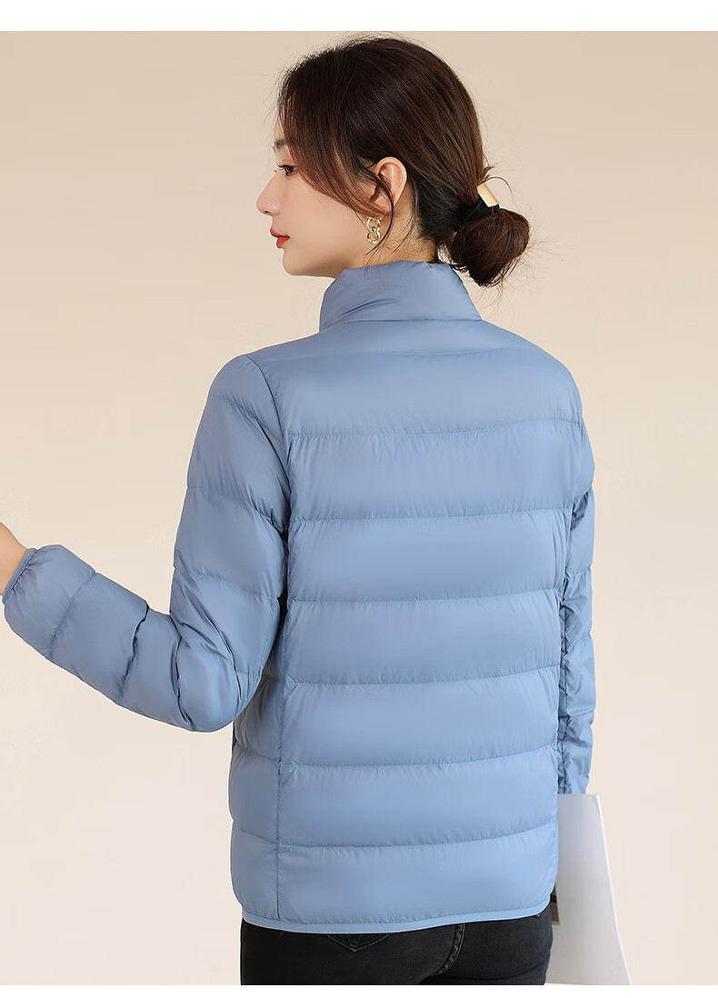 Jeanswest down Jacket for Women, Spring And Autumn Lightweight Down Coat, Short White Duck Down, Lightweight And Thin Outerwear, Women's Style in Bright Red, XL Size 24