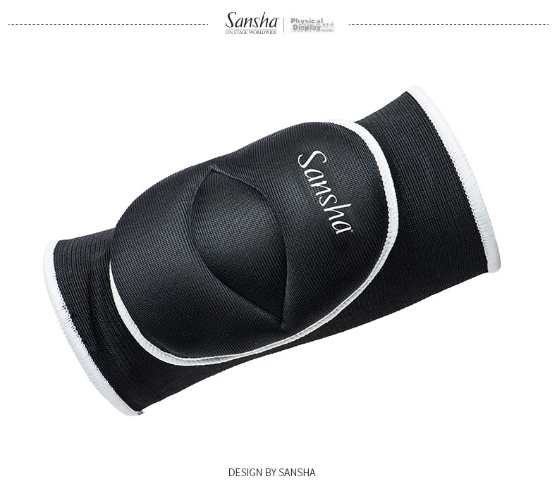 Sansha Ballet Dance Yoga Practice Casual Sports Knee Pads for Men And Women, Thickened Black Style, Size M 10