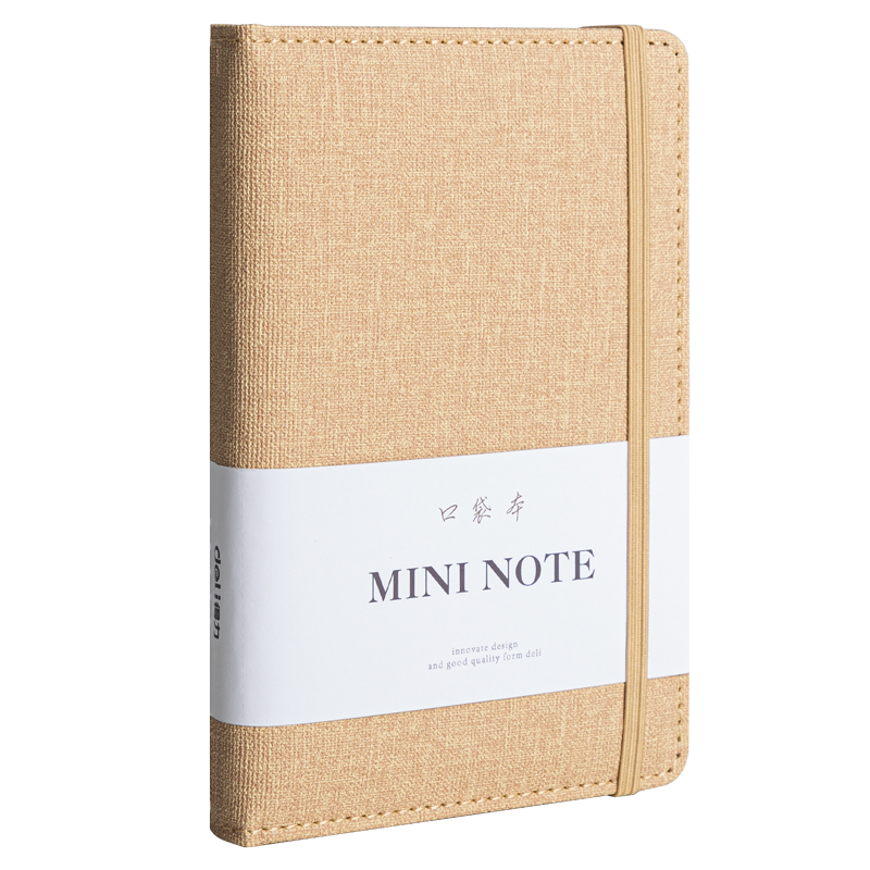 Deli Fashion Pocket Notebook A6/96 Sheets Portable Notebook Creative Mini Student Notepad Diary Vocabulary Journal Yellow 22234