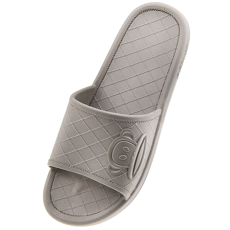 Paul Frank Big Mouth Monkey Men's Summer Soft Sole Home Couple Indoor Bathroom Shower Slippers PF799 Gray 270