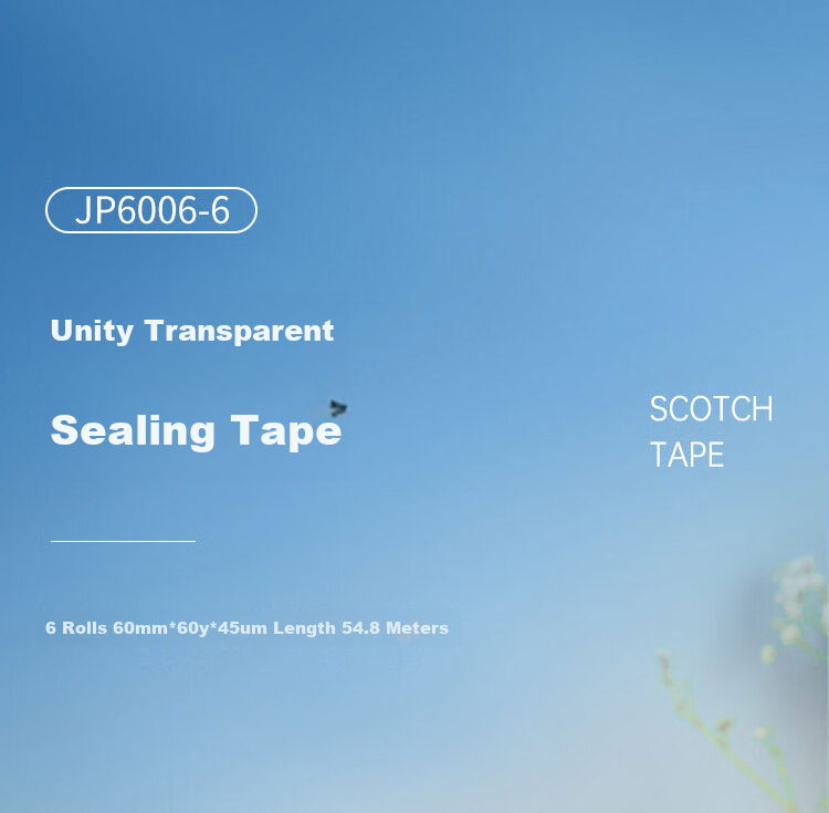 COMIX Transparent Tape/wide Tape/boxing Tape, Express Packaging Tape Transparent, 6 Rolls, Width 60mm*60y*45um, Length 54.8 Meters/roll, JP6006-6 1