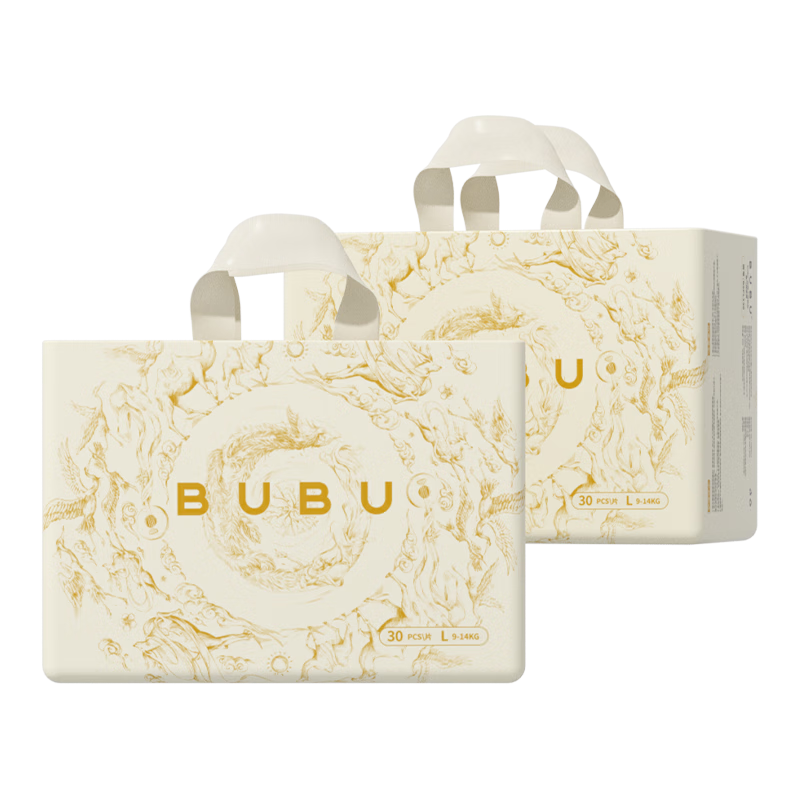 BUBU Silk Road Pull-Up Diapers, Size L, 60 Pieces (8.5-11.5KG), Silk Extract, Ultra-Thin, Dry And Breathable