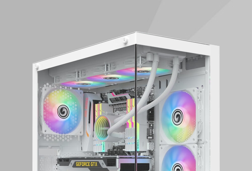 Yingchi Super Seaside View Gaming Computer Case White (No Stand/Quick Release on Both Sides/Supports M-ATX/Compatible with 360mm Water Cooling/Maximum Graphics Card Length 400mm) 19