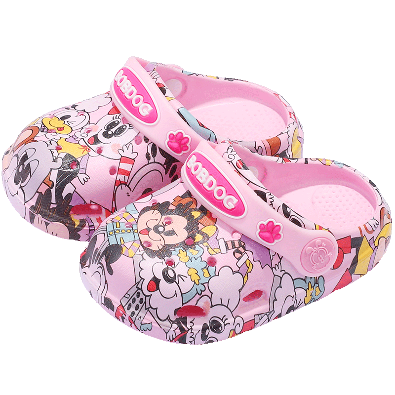 BOBDOG Children's Slippers, Boys And Girls Beach Shoes, Baby Sandals, Infant Clogs, Pink, Size 140