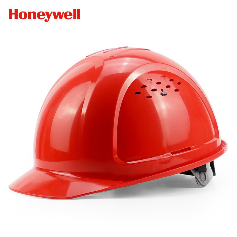 Honeywell Safety Helmet, L99S HDPE, Flame-Resistant And Low-Temperature Resistant, Construction Site Electrical Leadership High-Level Helmet, Anti-Smashing And Impact-Resistant, Red Breathable, 1 Piece
