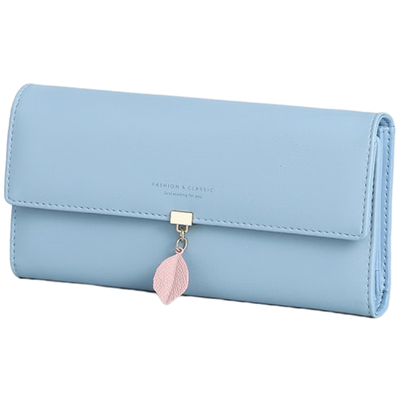 Viney Leather Women's Wallet, Large Capacity Clutch, Long Handbag for Students, Multi-Card Slots, Coin Purse, High-End Light Luxury Wallet, Leather Purse