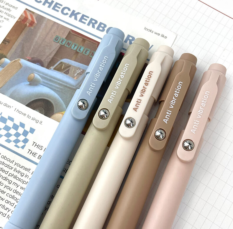 Mule Retractable Gel Pen, Vintage Color, 0.5mm Gourd Tip, Drawing And Journaling Pen, Colored Gel Pen, Multi-Color Stationery Marker, 3-Pack M-8922 6