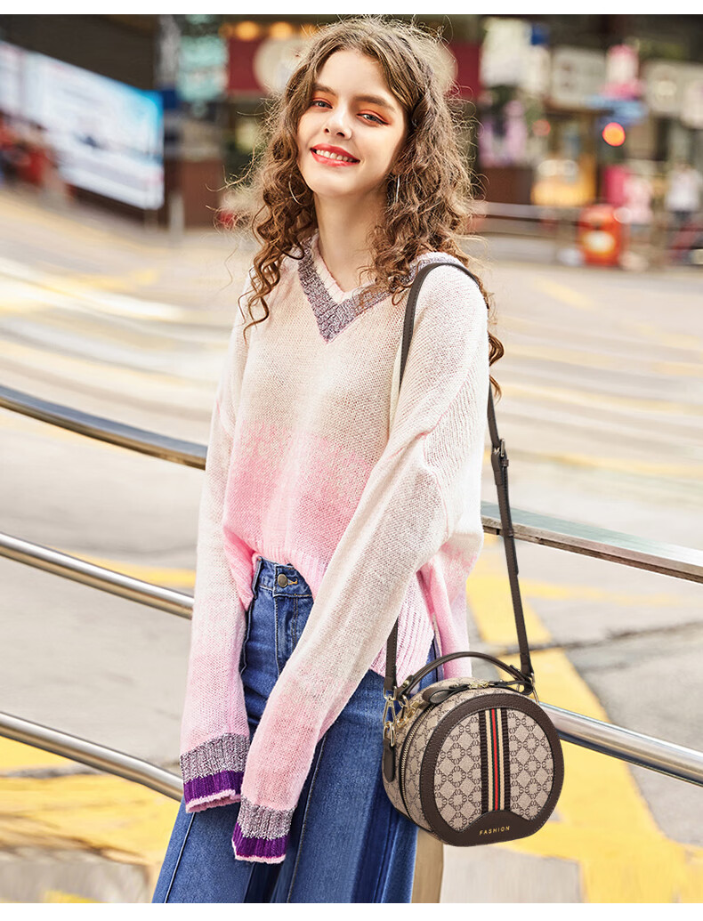 Aiqinghai Handbag, Women's Small Round Bag, Phone Pouch, Crossbody Shoulder Bag, Light Luxury Brand, Birthday And Mother's Day Gift, Practical Present for Mom 7