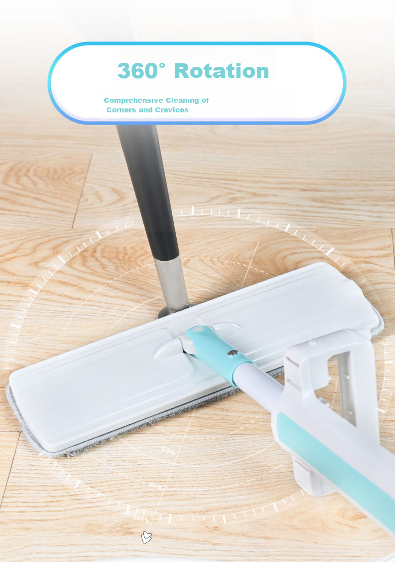 MIAOJIE Flat Mop Cloth, 33.5cm, 2 Pieces in Total, Qiao Jing Hands-Free Mop Replacement Cloth 11