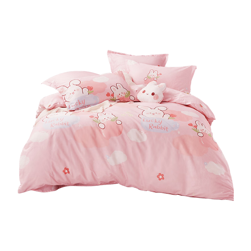 Luolai Children's 3-Piece Set Baby A-Class 100% Combed Cotton Kindergarten Pure Cotton Quilt Cover Bed Sheet Pillowcase 120*150cm