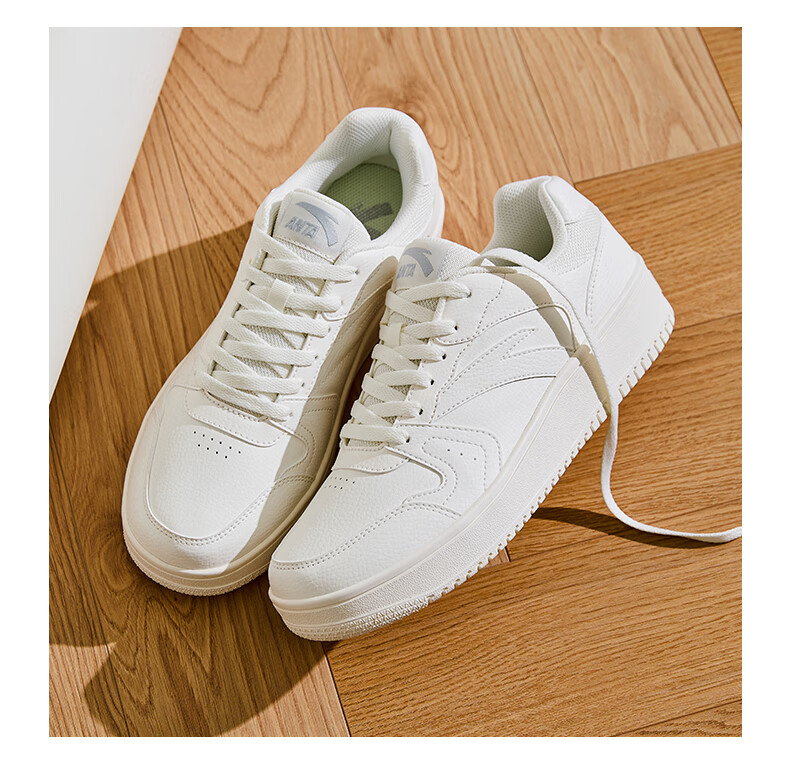 Anta Origin Year 2.0 | Men's Thick-Soled White Sneakers, Breathable Retro Casual Sports Shoes for Couples, Summer Height-Increasing Sneakers 33
