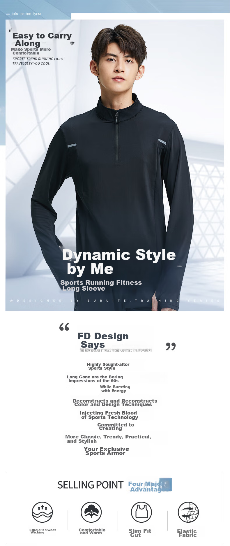 BURUITE Sports T-Shirt for Men, Autumn And Winter Tight-Fitting Quick-Dry Shirt, Badminton Wear, Fitness Clothing, Long-Sleeve Running And Cycling Apparel 1