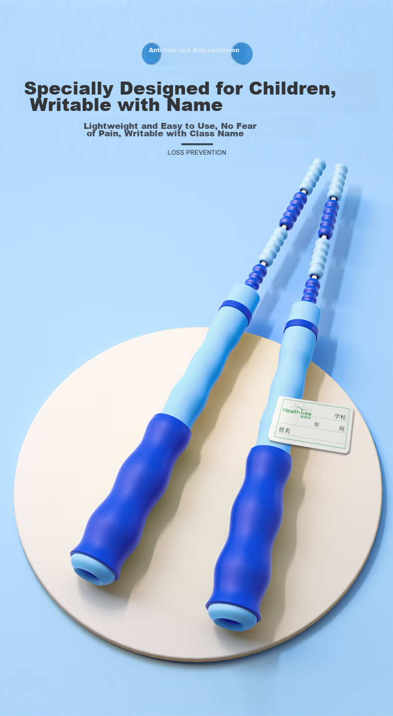 Oufanda Jump Rope for Children, Bamboo-Style, Elementary School Students, Kindergarten, First Grade, Ages 3-6, for Beginners And Exams, Knot-Free Rope 6