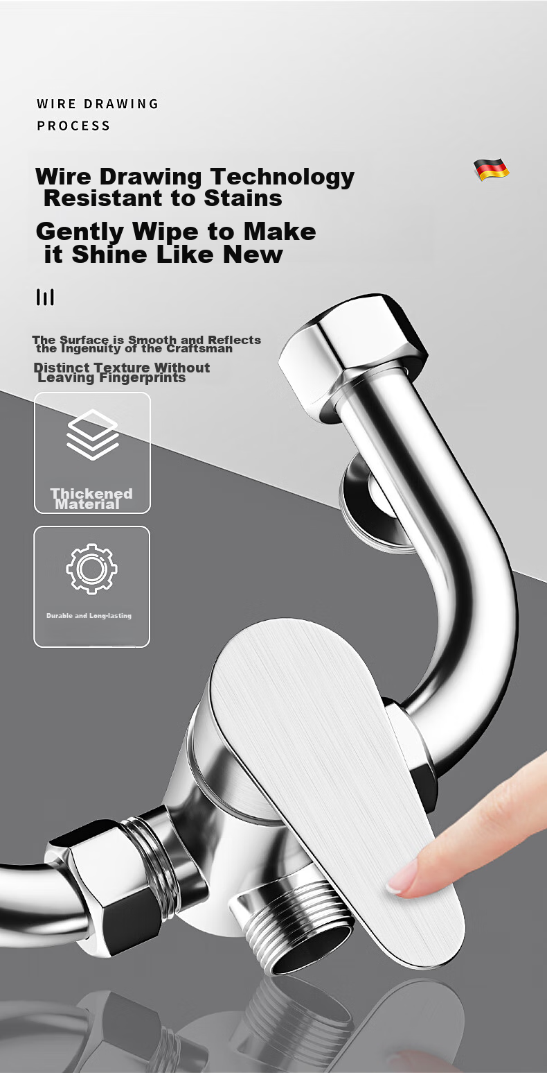 Muvi Electric Water Heater Mixing Valve Accessory, Leakage Protector, Anti-Electric Wall, Universal U-Shaped Switch, Shower Hot And Cold Water Faucet 6