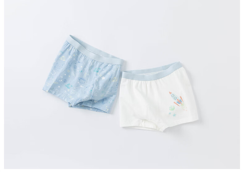 DAVE & BELLA [Two-Pack] Boys' Elastic Boxer Briefs 2024 Children's Boxer Shorts Baby Underwear 18