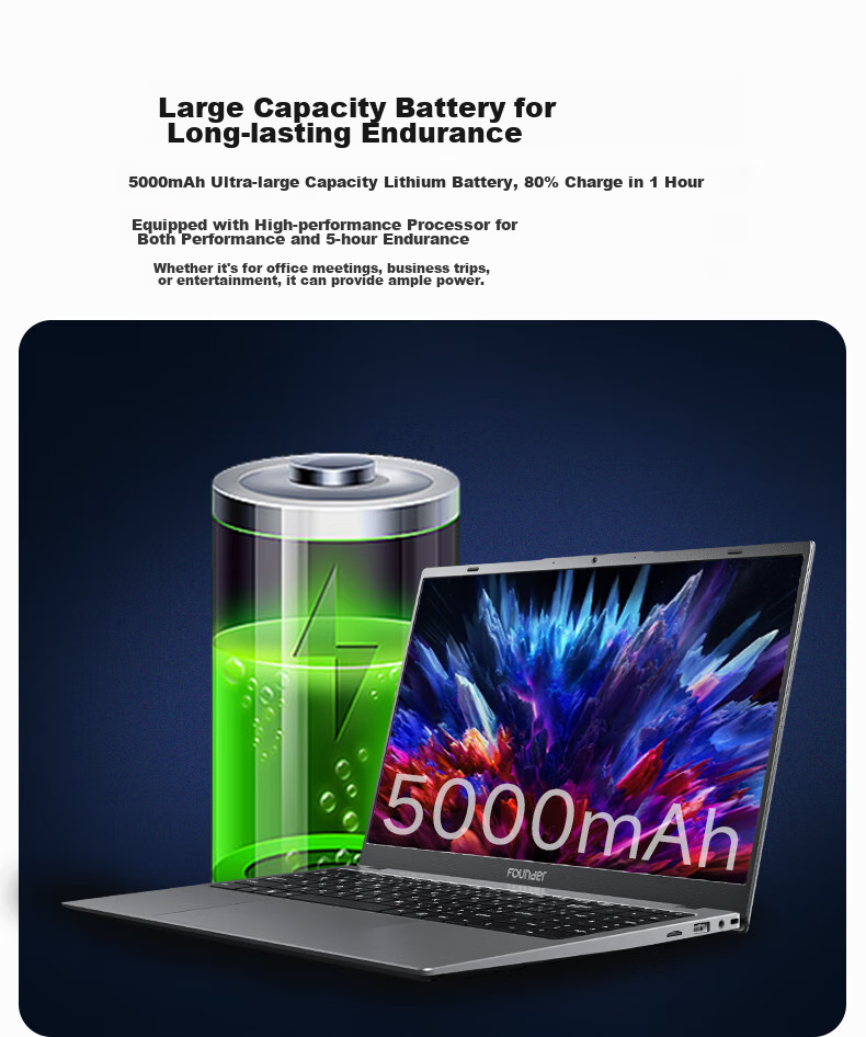 Fangzheng 2026 New i3 Lightweight Laptop 15.6" 8GB RAM 128GB SSD High-Performance Business Travel Study Entertainment All-in-One Notebook 9
