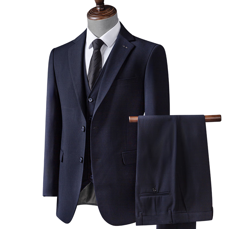 FIRS Men's Suit Set, Slim Fit Professional Formal Wear for All Seasons, Business Attire for Grooms, Wedding Suit, Men's Clothing