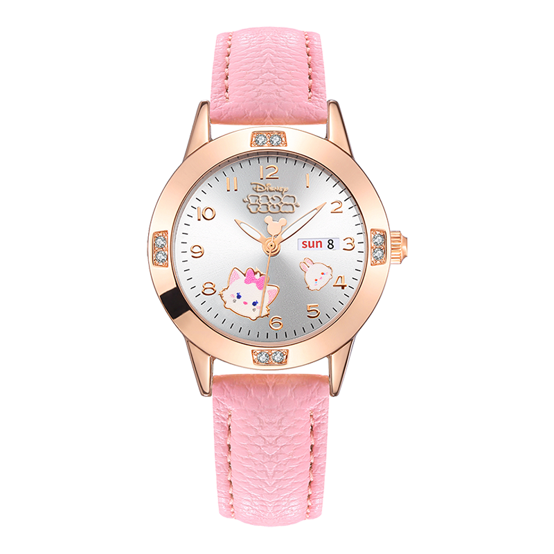 Disney X Song Song Collaboration Wristwatch for Middle And High School Students, Children's Exam-Specific Electronic Watch, Women's Silent Waterproof Quartz Watch