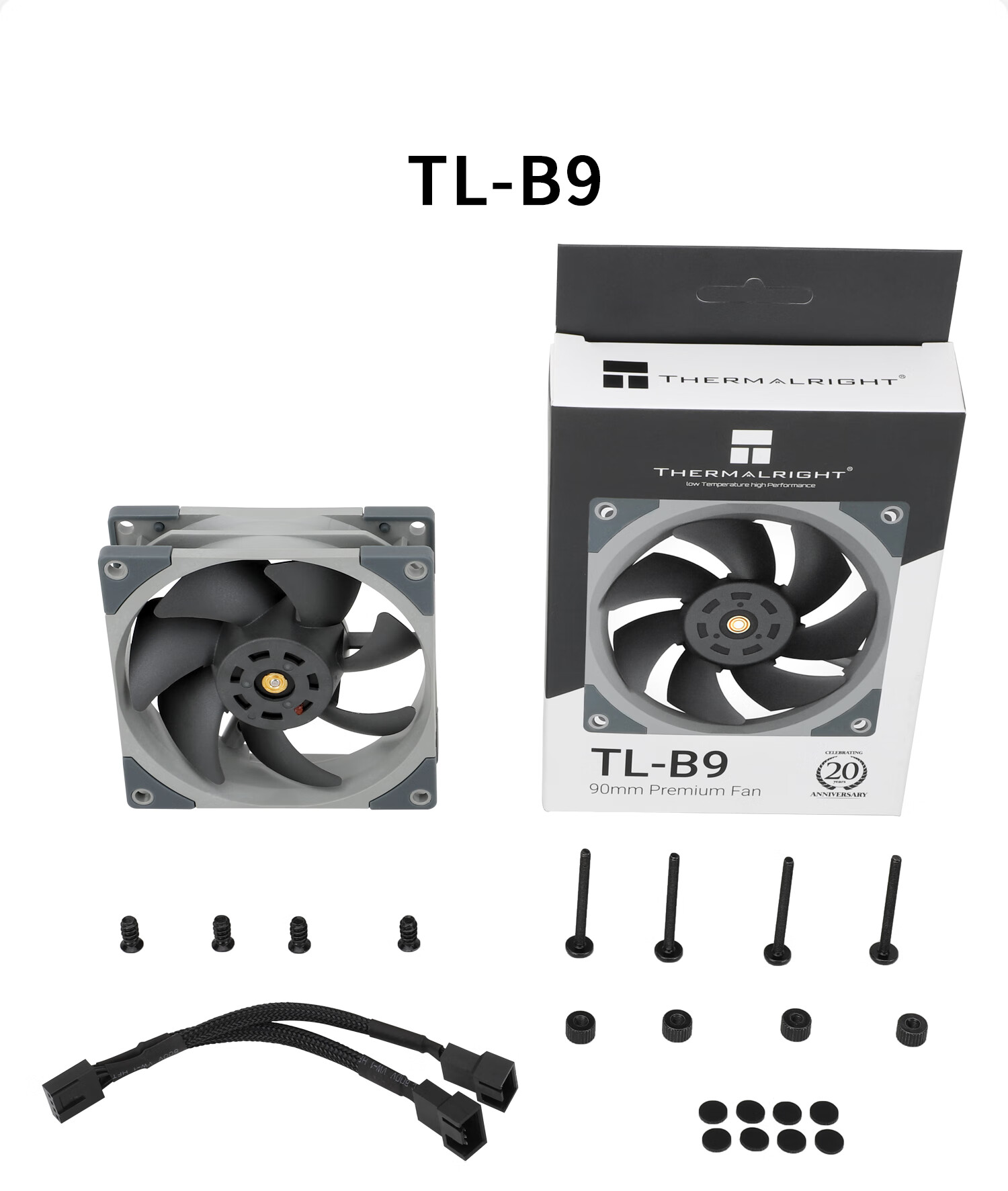 Thermalright TL-B9 92MM Performance Pressure Fan, 2500 RPM PWM, S-FDB V2 Bearing, Anime-Style Dynamic Balance 10