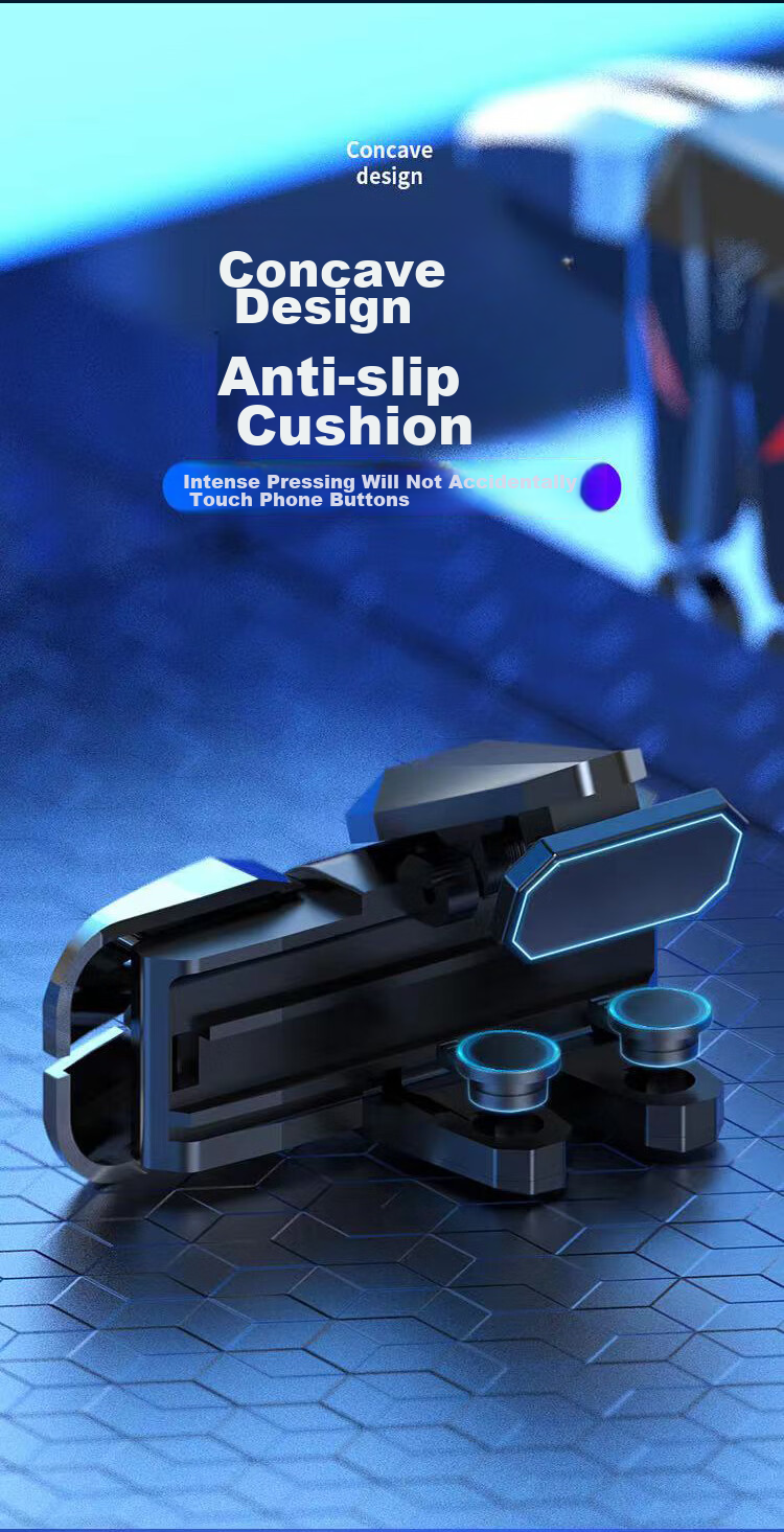 KOVOL PUBG Gadget Six-Finger Mobile Game Physical Mechanical Button Assistant Non-Automatic Gun Pressing Game Peripheral Continuous Firing Shoulder Button for Apple Android And Peace Elite Delta 4