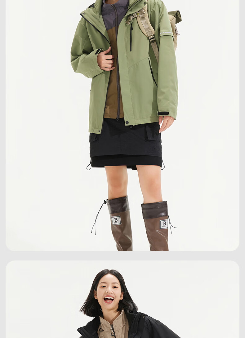 VVC Functional Windproof And Waterproof Jacket for Men And Women with Detachable Fleece Inner Layer, Warm Outdoor Coat, Cloud White, Size S 15