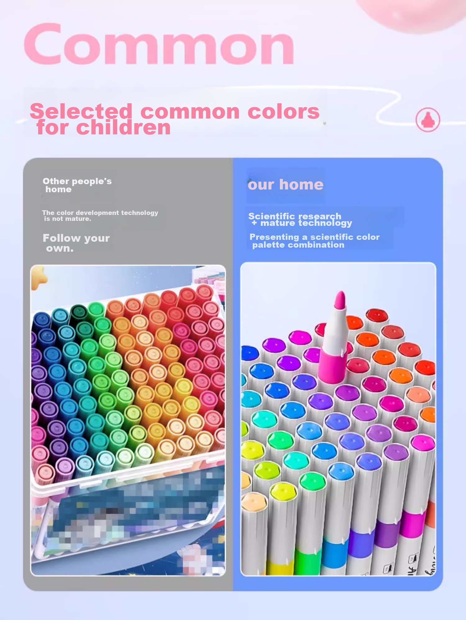 Shuxing 60-Color Acrylic Markers for Children, Non-Bleeding Watercolor Pens, Stackable Colors, Heart-Shaped Design for Elementary School Students, Art-Specific 24/36/48 Color Paint Brushes, Brite Turquoise Set Water-Based 9