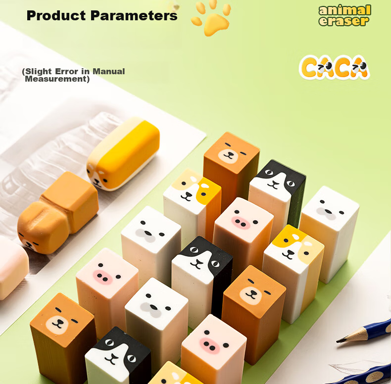 M&G Stationery Animal Eraser, Dust-Free Eraser, Fun Student Eraser, 1 Piece Random Color AXP963NL 18