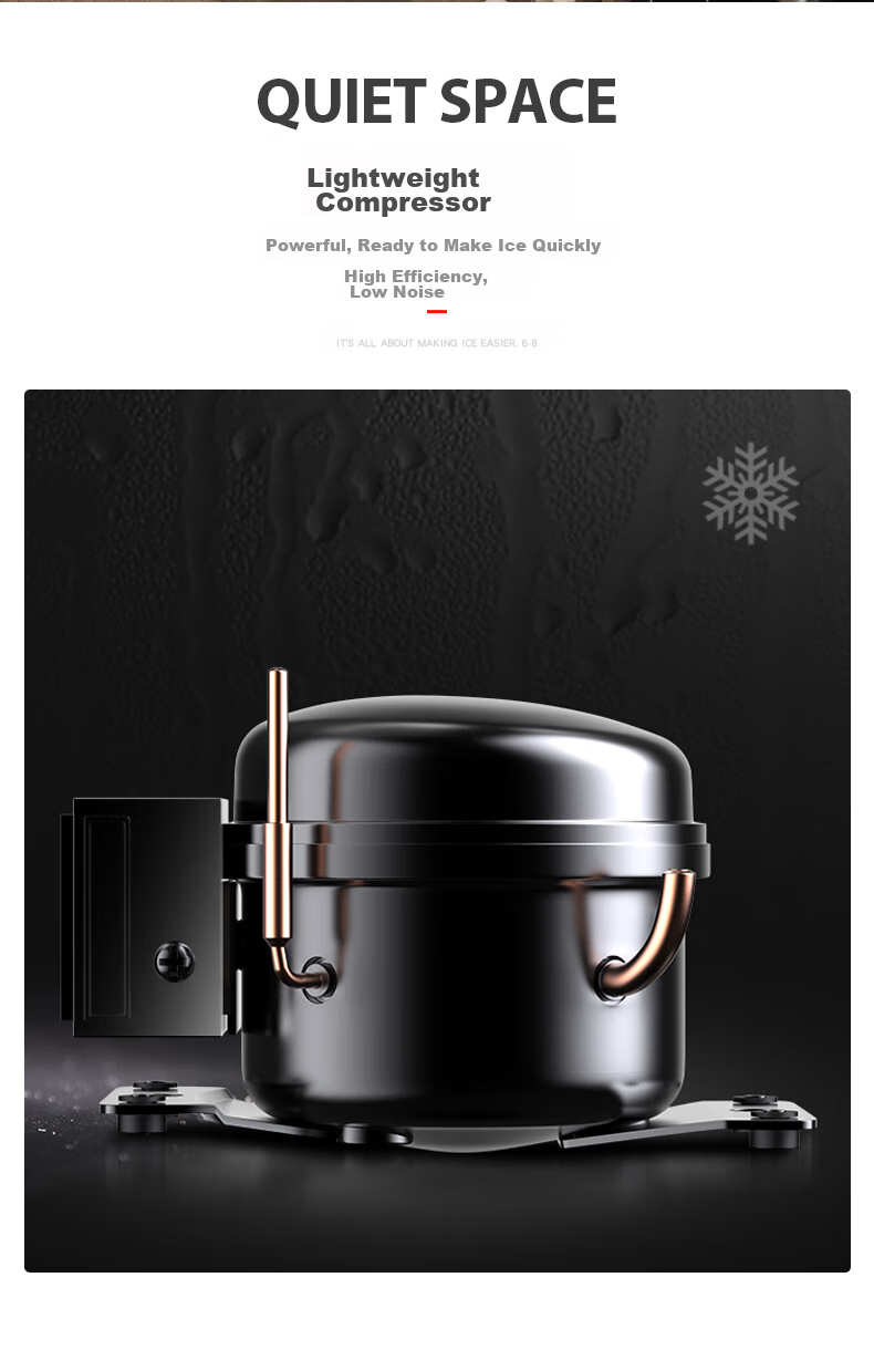 Macaiiroos Ice Maker, Home Mini Automatic Bullet Ice Machine for Dormitory, Smoothie, Cocktail, Milk Tea Shop, Street Vending, Ice Bar, Round Ice Cube Maker 8