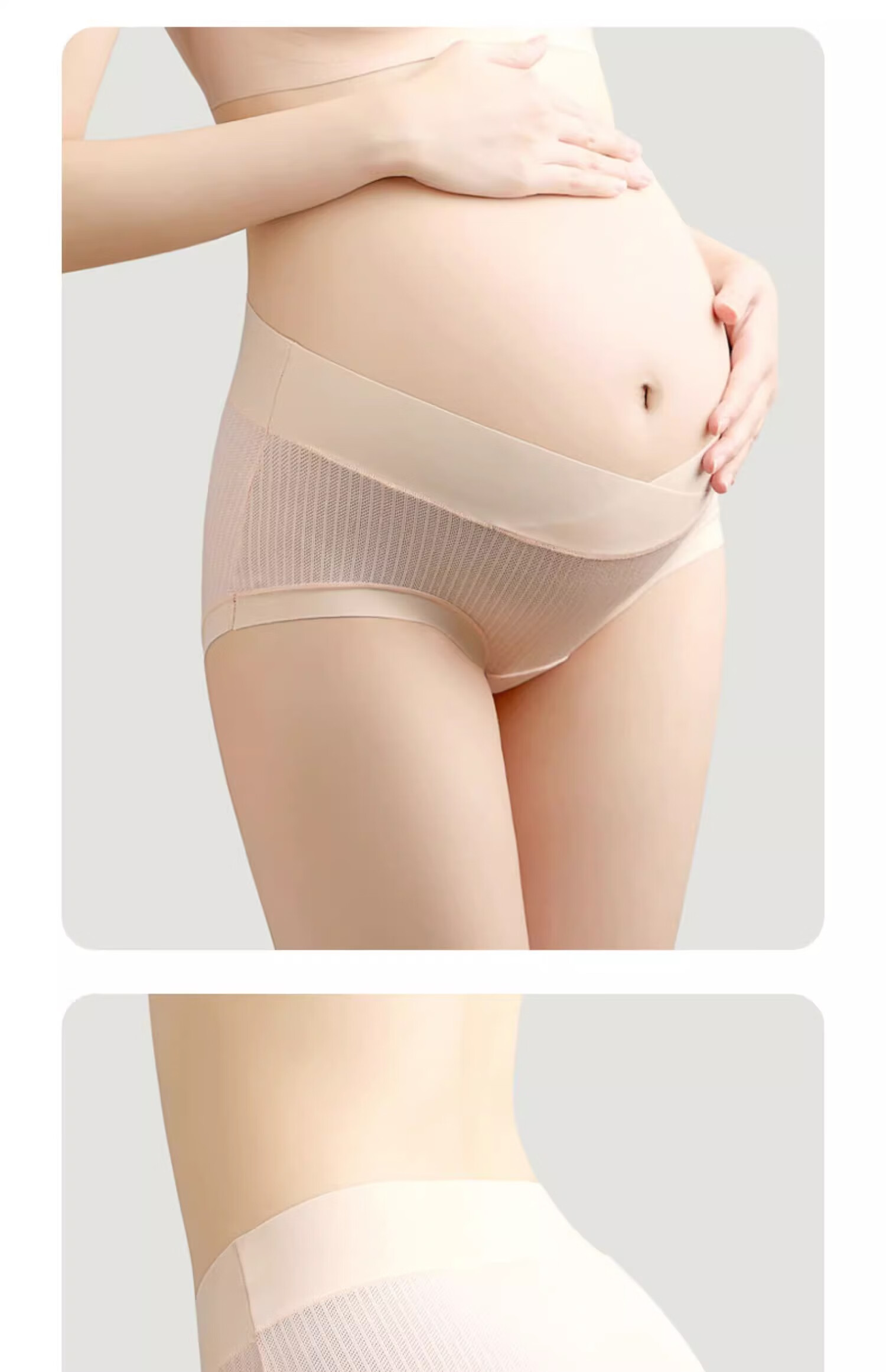 FENYE Maternity Underwear, Low-Rise Modal, for Late Pregnancy, Specialized Large Size Shorts, XXL 16