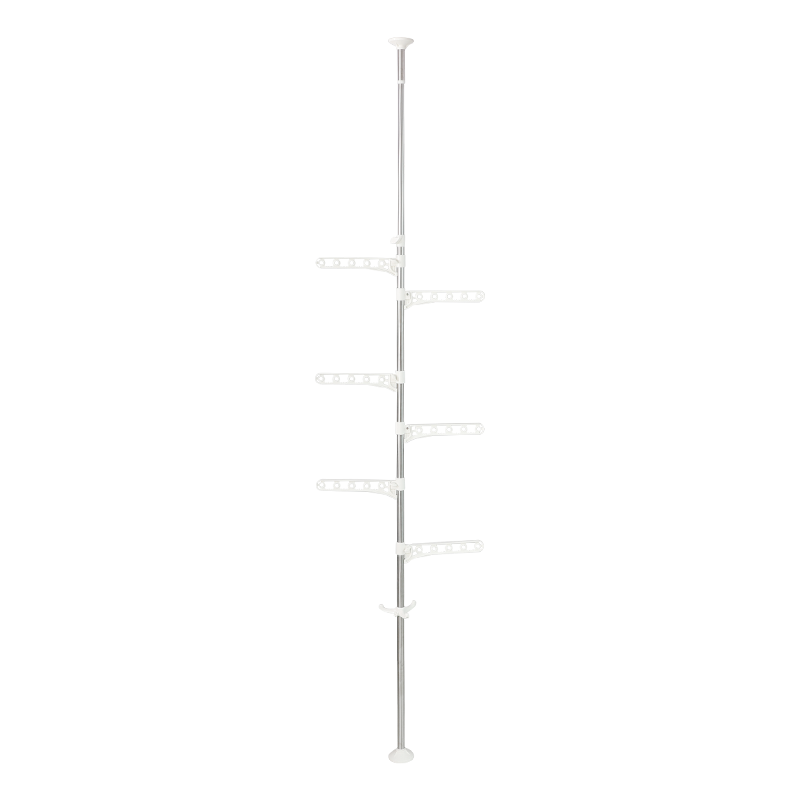Baoyouni Retractable Clothes Drying Rack, Floor-Standing Clothes Hanger, Balcony Rod for Hanging Clothes, Vertical Stand-Up Clothes Drying Pole