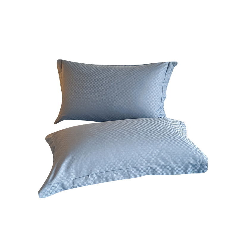 La Torretta Pillowcase Set of Two, 60-Count Luxury High Thread Count 100% Pure Cotton Long-Staple Cotton Pillow Insert Cover, Blue Apricot 48x74cm