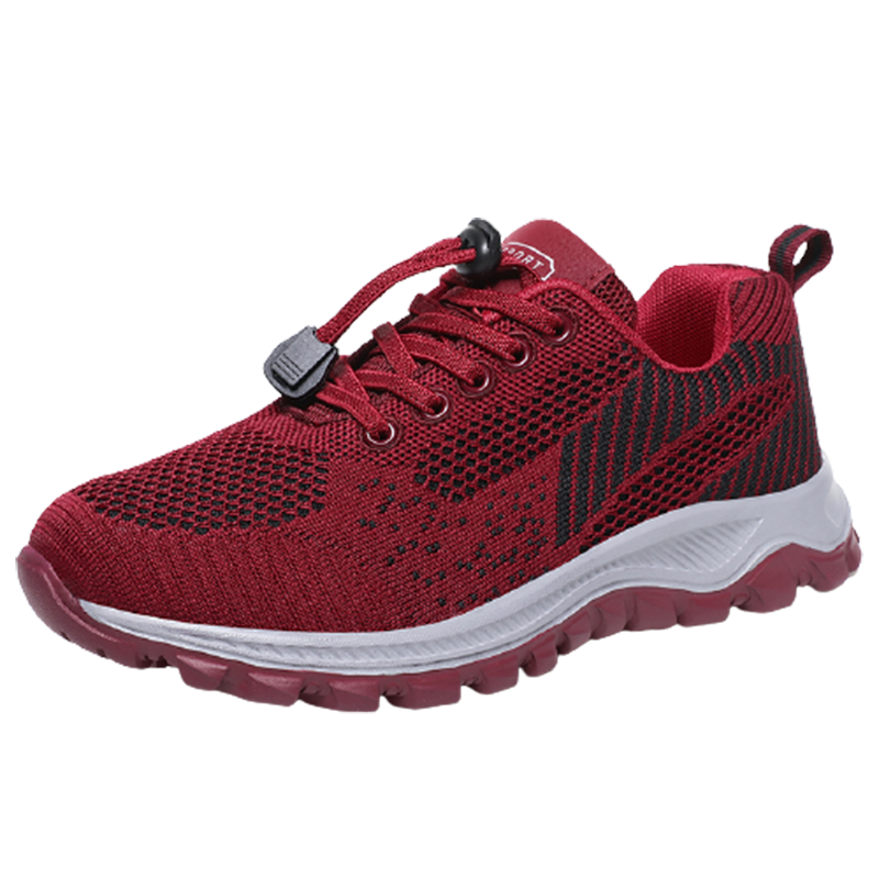 Pounise Elderly Women's Shoes, Middle-Aged And Elderly Mom Shoes, Lightweight Comfortable Walking Shoes, Grandma Travel Sports Shoes, PJJ-2063, Jujube Red, 36/230(1.5)