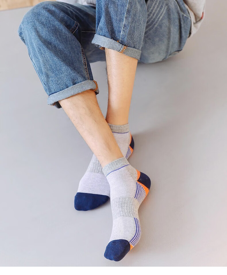 Mianshisan Men's Socks, Summer Thin Mesh Breathable Boat Socks, Low-Cut Short Sports Summer TT 9