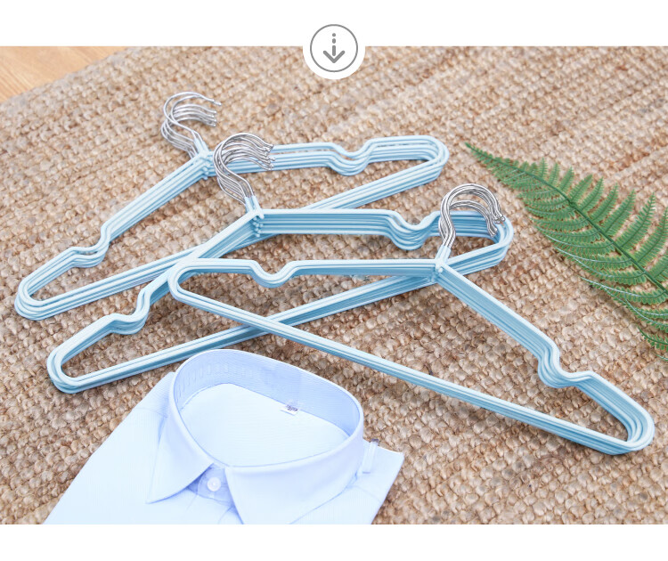 美丽雅浸胶防滑衣架30支入(39.5cm)/蓝色