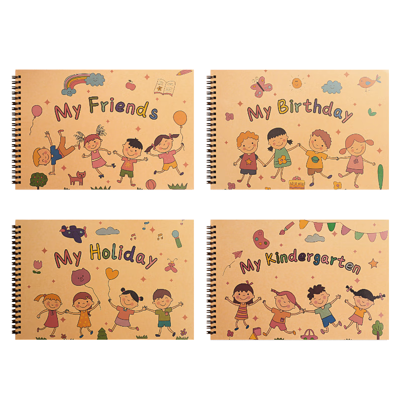 Jinzhi 4 A4 Children's Picture Books, Drawing Books, A4 Sketchbooks, Drawing Paper, Art Books for Kindergarten And Elementary School Students