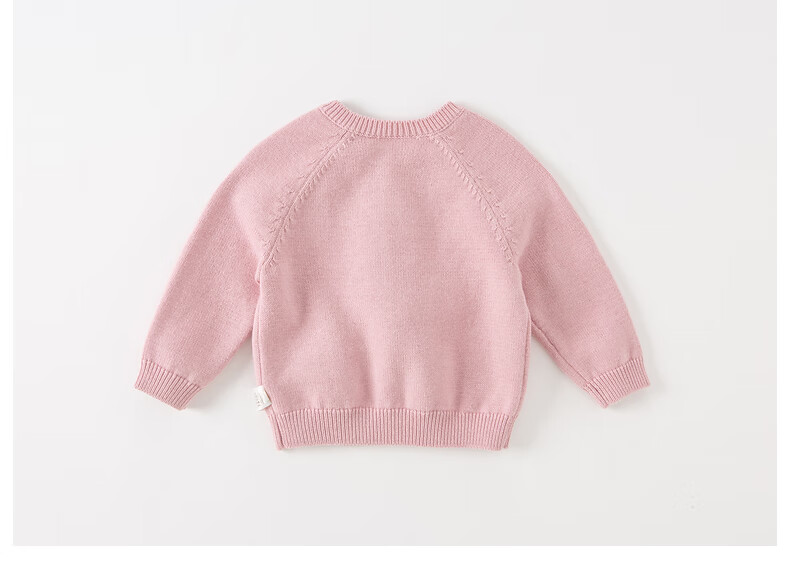 DAVE & BELLA Girls Pullover Sweater 2022 Autumn Kids Clothing Baby Cartoon Knitwear DB4223925 Light Pink 140cm 22