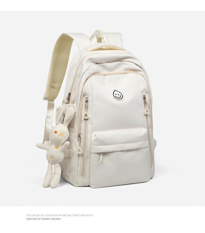 Viney Backpack for Primary, Middle And High School Students, Large Capacity Travel Backpack for Women, Simple Lightweight Laptop Bag for Grades 4-6, Stylish Outdoor Hiking Canvas Bag 13