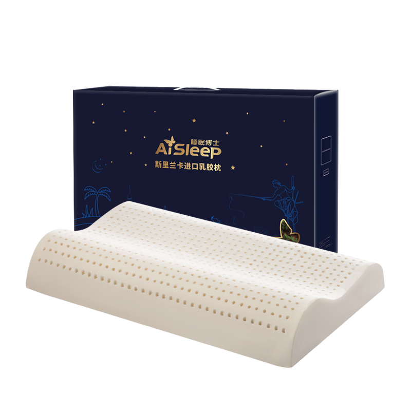 AiSleep Sri Lanka Imported Latex Pillow, Neck Support, Deep Sleep Adult Cervical Pillow, Wave Low Pillow