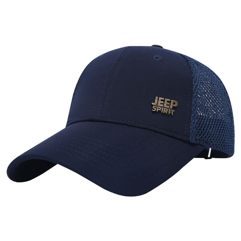 JEEP Men's Korean Style Trendy Baseball Cap Fashion Classic Duckbill Hat Casual Outdoor Sports Brand Cap A0383 Dark Blue