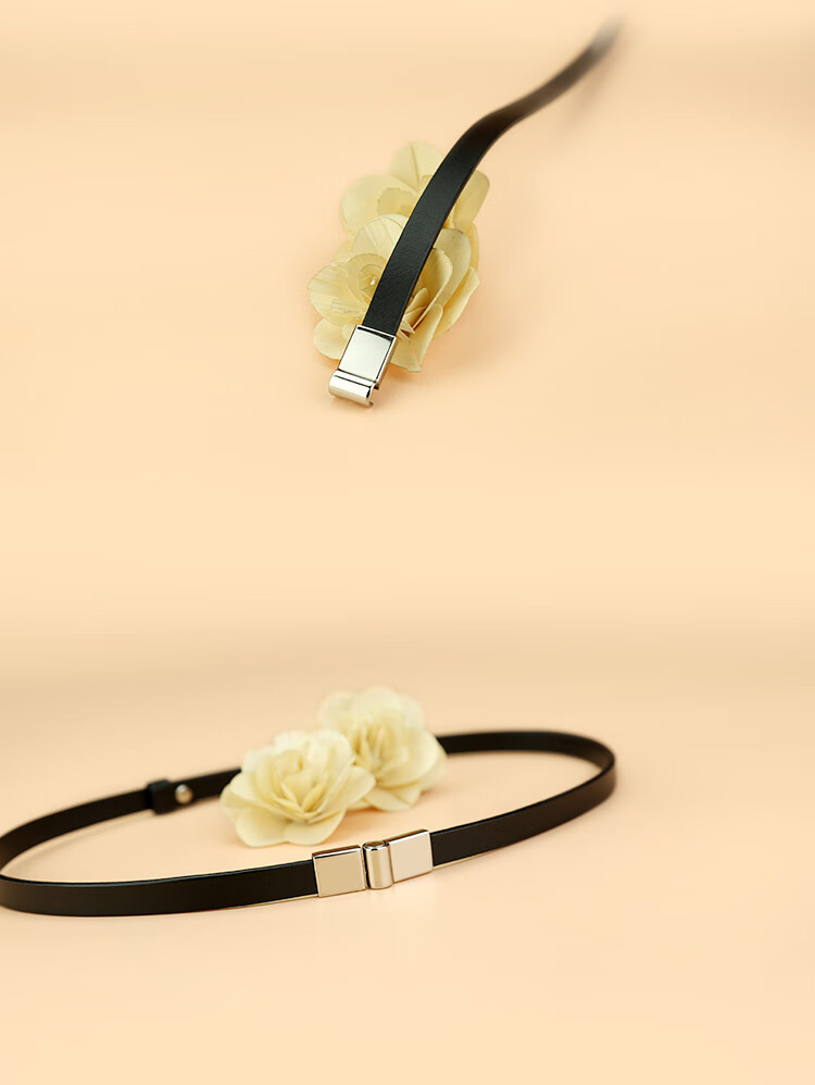 Viney Women's Genuine Leather Belt Simple Versatile Luxury Slim Fashion Decorative Waistband Skirt Belt Birthday Gift 9